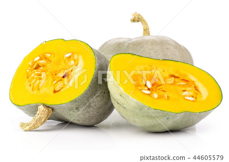 Fresh blue grey pumpkin nagy dobosi isolated Fresh blue grey pumpkin nagy dobosi isolated 44605579