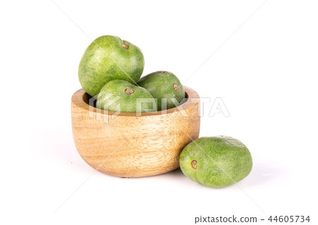 Fresh green mini baby kiwi fruit isolated on white Fresh green mini baby kiwi fruit isolated on white 44605734