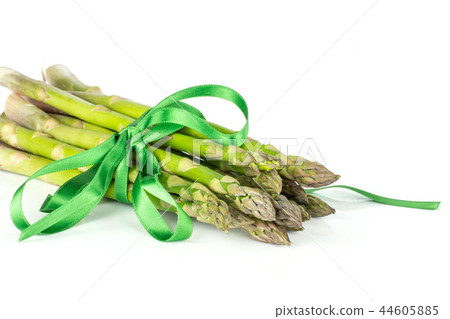 Fresh green asparagus spear isolated on white Fresh green asparagus spear isolated on white 44605885