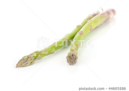 Fresh green asparagus spear isolated on white Fresh green asparagus spear isolated on white 44605886