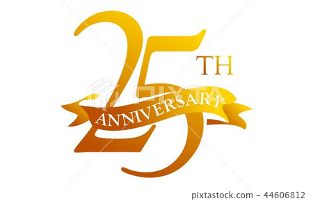 插图 文字/记号 数字 25 ribbon anniversary logo design template