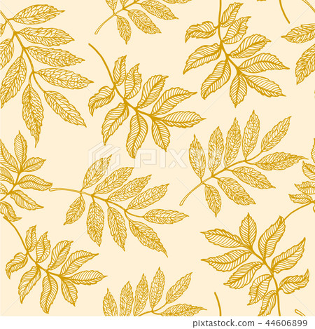 Seamless background with colorful autumn leaves.  44606899