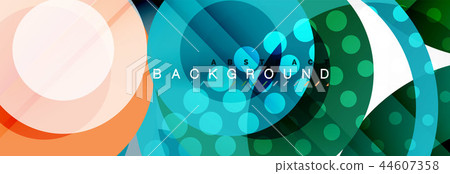 Overlapping circles design background 44607358