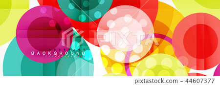 Abstract colorful geometric composition - multicolored circle background Abstract colorful geometric composition - multicolored circle background 44607377