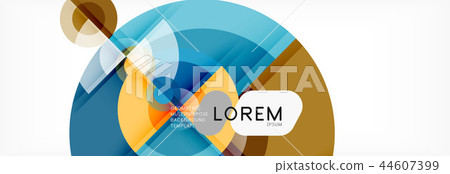 Abstract background - multicolored circles, trendy minimal geometric design 44607399