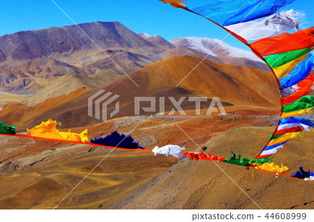 high mountain pass in Tibet mountain landscape high mountain pass in Tibet mountain landscape 44608999