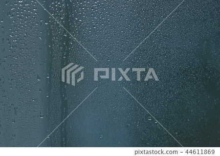 texture of a drop of rain on a glass wet transparent background 44611869