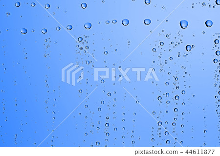 fresh drops background blue glass / wet rainy background, water drops transparent glass blue fresh drops background blue glass / wet rainy background, water drops transparent glass blue 44611877