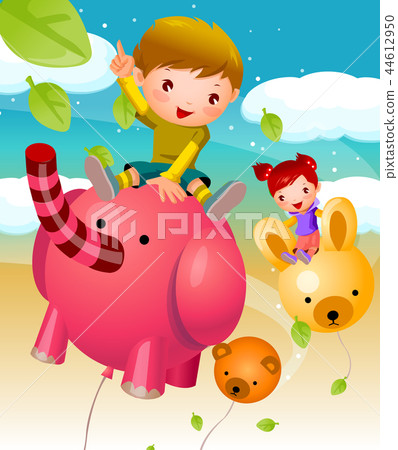 Children, concentric, dream, illustration Children, concentric, dream, illustration 44612950