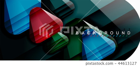 Glass triangles modern geometric composition, abstract background Glass triangles modern geometric composition, abstract background 44613127