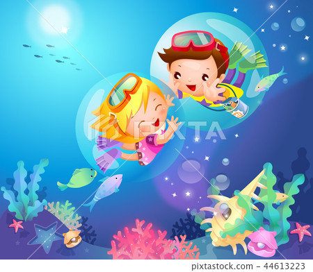 Children, life, illustration 44613223