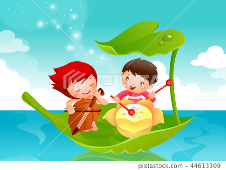 Children, life, illustration 44613309