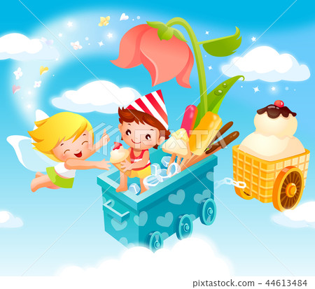 Children, life, illustration 44613484