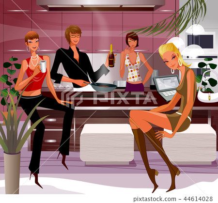 Life, beauty, illustration 44614028