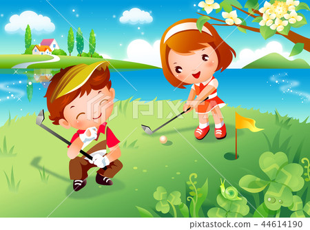 Children, sports, illustration Children, sports, illustration 44614190