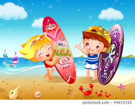 Children, sports, illustration Children, sports, illustration 44614192