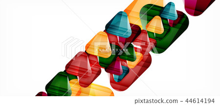 Glass triangles modern geometric composition, abstract background Glass triangles modern geometric composition, abstract background 44614194