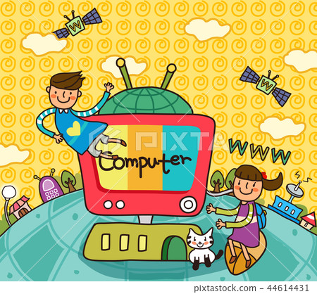 Children, school, illustration 44614431