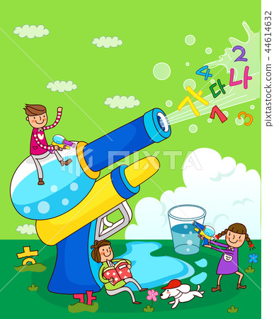 Children, concentric, illustration 44614632