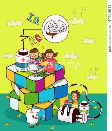 Children, concentric, illustration 44614651