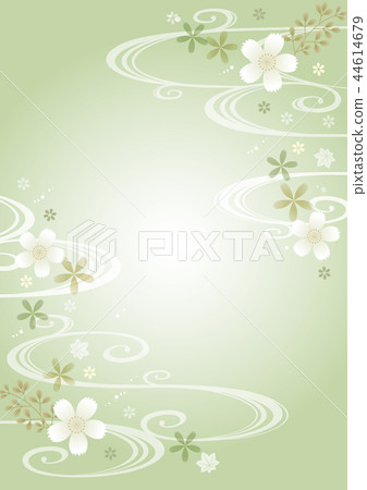 Thin Japanese pattern green 44614679