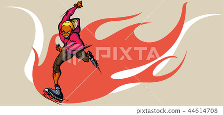 Dynamic, vitality, person, illustration 44614708