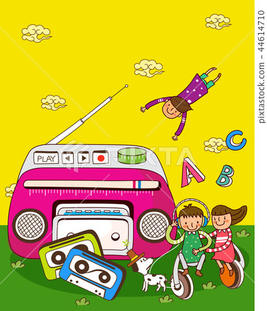 Children, concentric, illustration 44614710