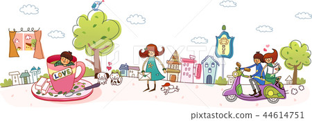 Love, heart, illustration 44614751