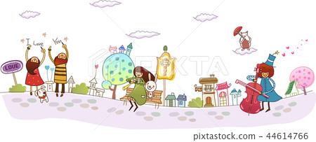 愛，心臟，例證 44614766