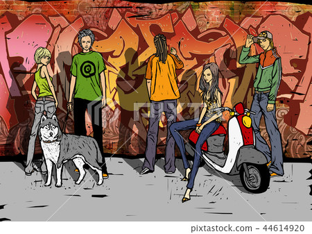 城市，生活，例證 44614920