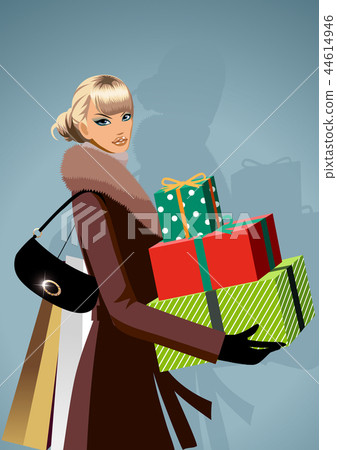 Winter, romantic, illustration 44614946