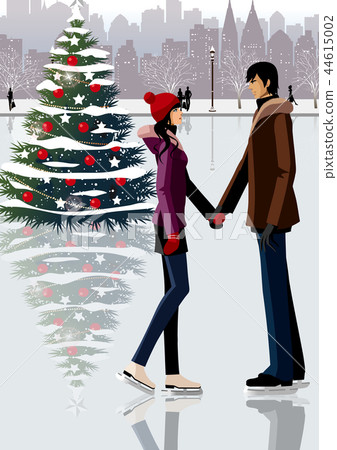 Winter, romantic, illustration 44615002