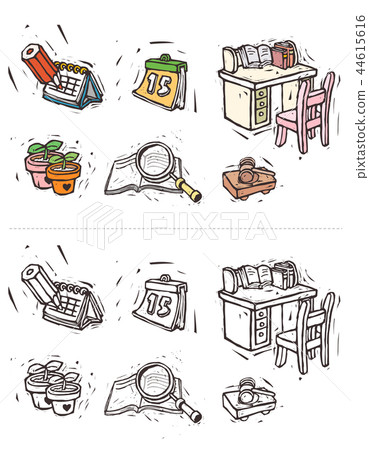 Antique, vintage, illustration 44615616