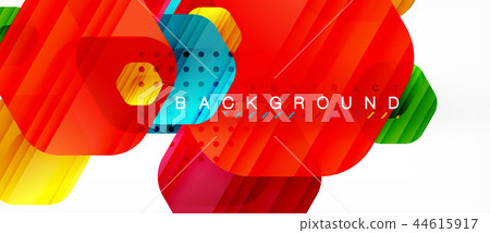 Vector multicolored hexagons geometric abstract background Vector multicolored hexagons geometric abstract background 44615917