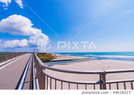 (Shizuoka Prefecture) Shikibu bridge in the Kikukawa estuary (Shizuoka Prefecture) Shikibu bridge in the Kikukawa estuary 44616027