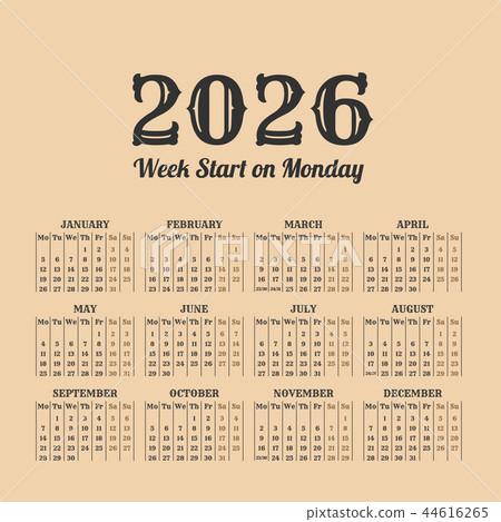 year 2026 calendar