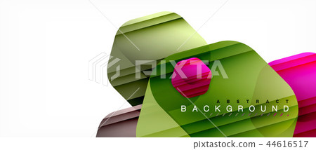 Vector multicolored hexagons geometric abstract background 44616517