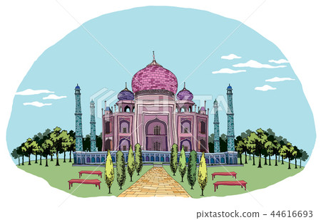 城市，旅行，插圖 44616693