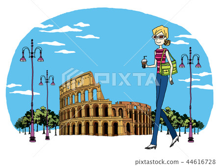 城市，旅行，插圖 44616728