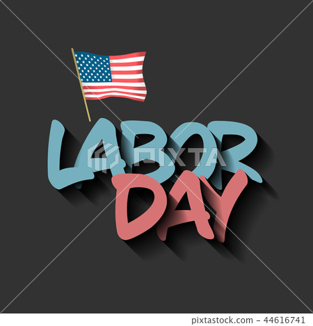 Labor day banner with the American flag 44616741