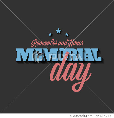 Memorial day vector banner with American flag Memorial day vector banner with American flag 44616747