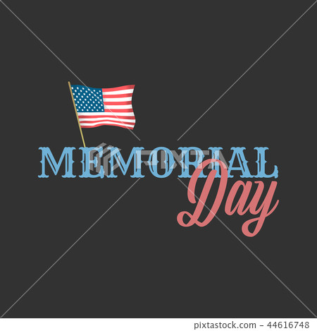 Memorial day vector banner with American flag Memorial day vector banner with American flag 44616748