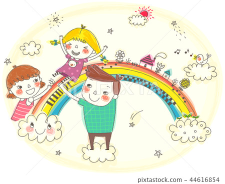 孩子，概念，例證 44616854