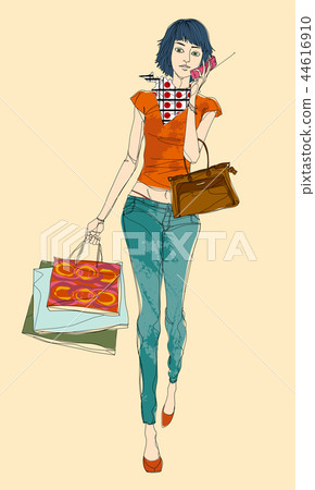 City, living, person, illustration 44616910