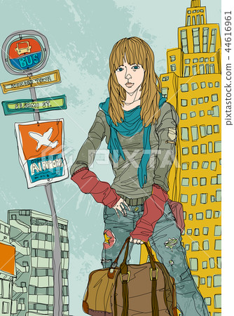 City, living, person, illustration City, living, person, illustration 44616961