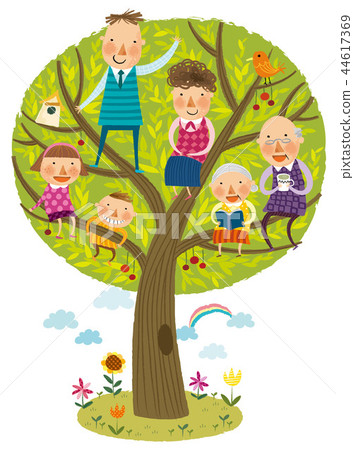 家庭，幸福，插圖 44617369