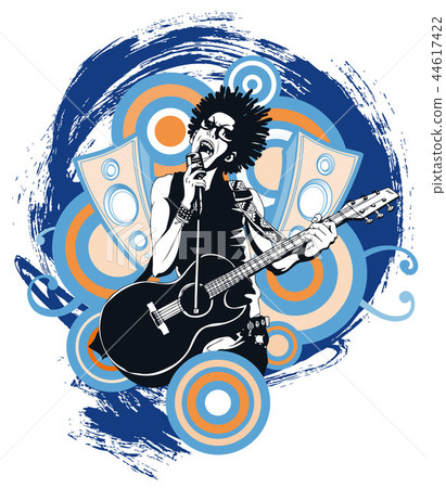 Graffiti, music, illustration 44617422