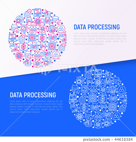 Data processing concept in circle Data processing concept in circle 44618384