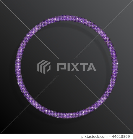 Circle Frame Purple Sequins Glitter, Sparkle, Dot. 44618869