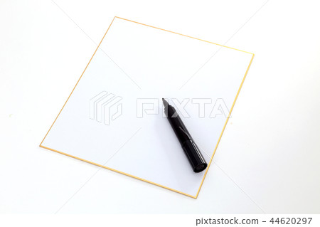Sign pen and colored paper 44620297